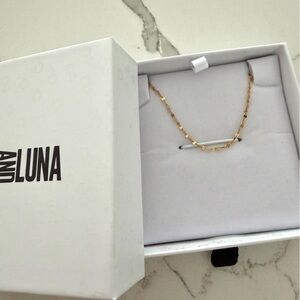 Oak and Luna ARIA MIRROR CHAIN NECKLACE GOLD PLATING 14 inch